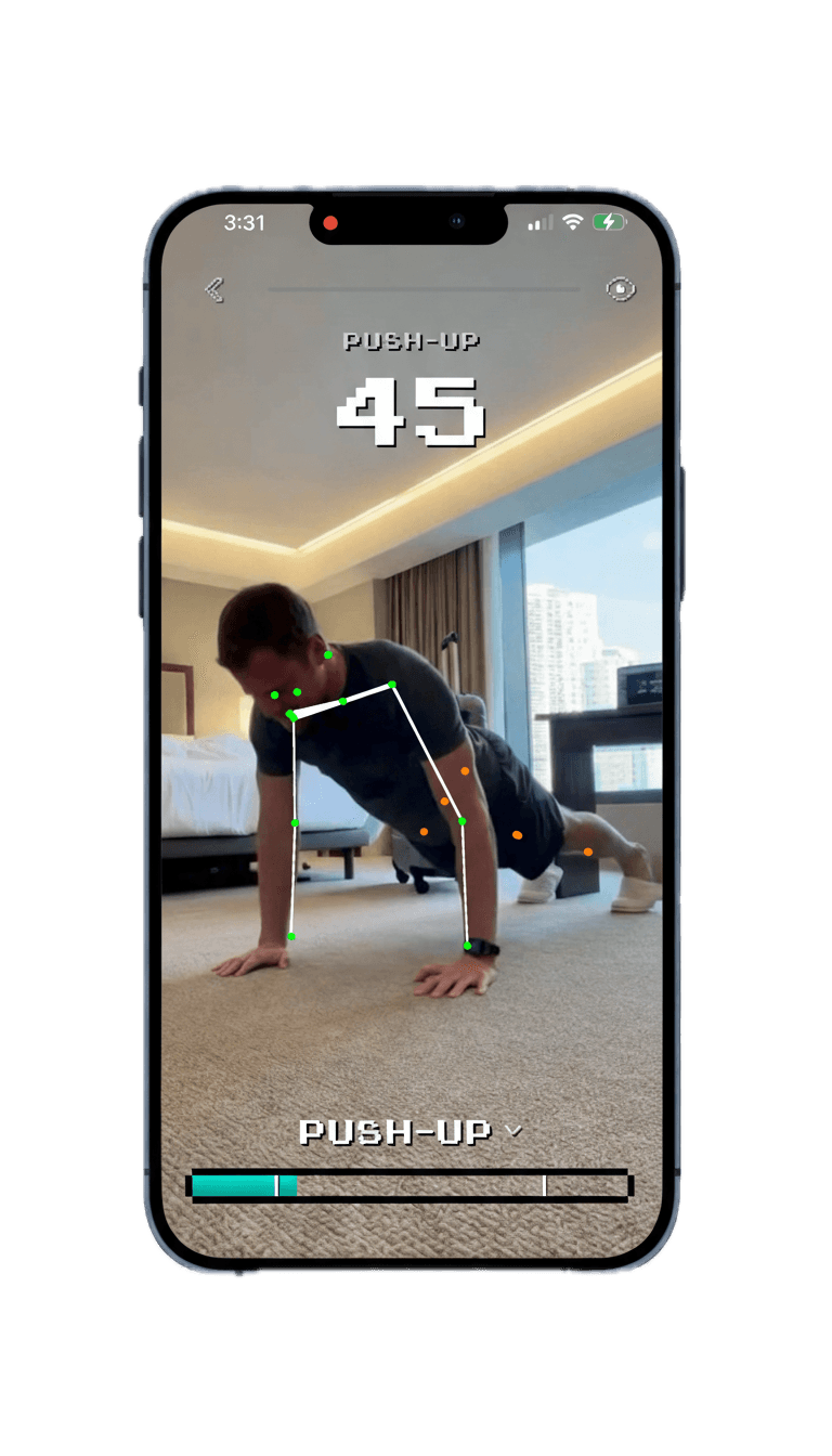 AI counting 45 push-ups